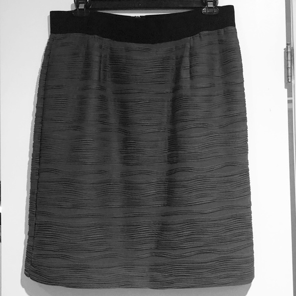 Alfani Gray Skirt with horizontal lines. Size 14w. - Picture 5 of 8